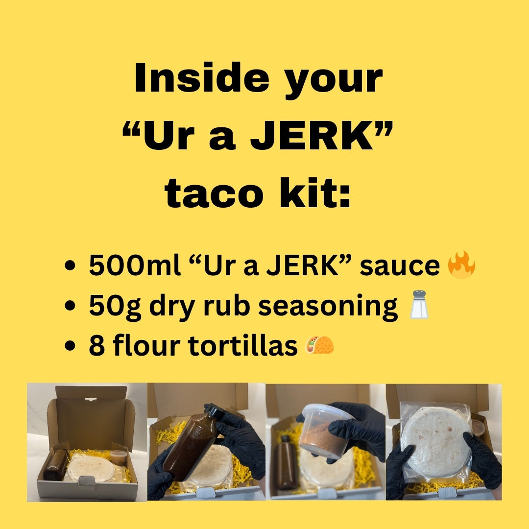 "Ur a JERK": at-home taco kit 🌮📦